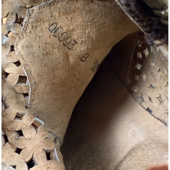 Circle G‎ Corral Western Leather Bootie 8 Distressed Cut Out Cowgirl Ankle Boots - Picture 7 of 7